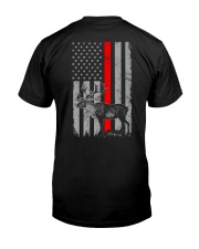 Thin Red Line Reindeer Hunting USA Flag Premium Fit Mens Tee tile