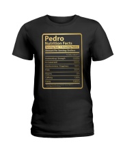 Pedro Nutrition Facts Ladies T-Shirt tile