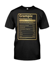 Grampie Nutrition Facts Classic T-Shirt front