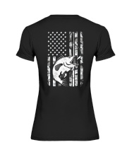 Bass Fishing American Camo USA Flag for Fisherman Premium Fit Ladies Tee tile