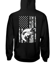 Bass Fishing American Camo USA Flag for Fisherman Hooded Sweatshirt tile
