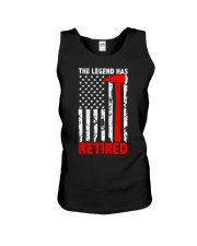 The Legend Has Retired Firefighter Retirement Unisex Tank tile