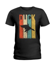 Retro vintage style Duck Hunting Ladies T-Shirt tile