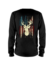 Distressed Patriotic Deer Hunting American Flag Long Sleeve Tee tile