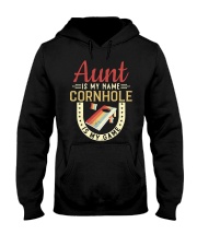Aunt is my name cornhole is my game Hooded Sweatshirt tile