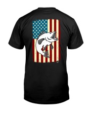 Vintage American Flag Fishing Patriotic Fishing Premium Fit Mens Tee tile