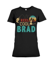 Retro Fishing Reel Cool Brad Premium Fit Ladies Tee tile