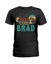 Retro Fishing Reel Cool Brad Ladies T-Shirt tile