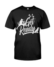 Flying Duck hunting Get Ready to Duck hunting dog Premium Fit Mens Tee tile