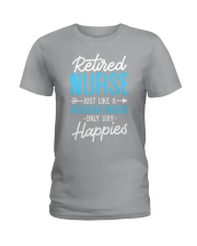 Retired Nurse Like Regular Nurse Only Way Happier Ladies T-Shirt tile