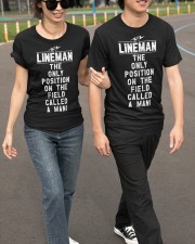 Great Funny For A Lineman Classic T-Shirt apparel-classic-tshirt-lifestyle-front-142