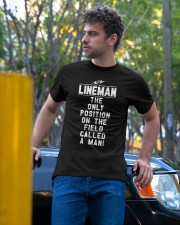 Great Funny For A Lineman Classic T-Shirt apparel-classic-tshirt-lifestyle-front-44