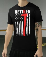 Thin Red line American Flag Retired Firefighter Classic T-Shirt apparel-classic-tshirt-lifestyle-front-103