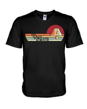 Retro style Dad The Man Cornhole Legend V-Neck T-Shirt tile