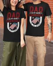 Dad is my name cornhole is my game Classic T-Shirt apparel-classic-tshirt-lifestyle-front-149