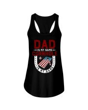 Dad is my name cornhole is my game Ladies Flowy Tank tile