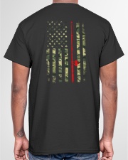 Bass Fishing Rod Camouflage American Flag Classic T-Shirt garment-tshirt-unisex-back-04
