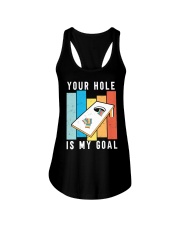 Your Hole Is My Goal Retro Style Cornhole Ladies Flowy Tank tile