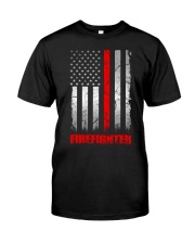 Thin Red Line Patriotic Rescue Firefighter Flag Premium Fit Mens Tee tile