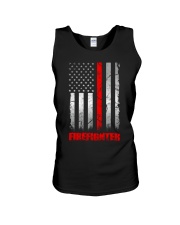 Thin Red Line Patriotic Rescue Firefighter Flag Unisex Tank tile