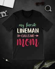 My Favorite Lineman Calls Me Mom Classic T-Shirt lifestyle-mens-crewneck-front-16