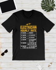 Funny Electrician Hourly Rates Lineman Classic T-Shirt lifestyle-mens-crewneck-front-17