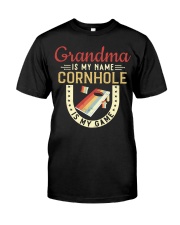 Grandma is my name cornhole is my game Premium Fit Mens Tee tile