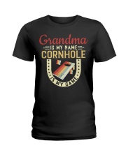 Grandma is my name cornhole is my game Ladies T-Shirt tile