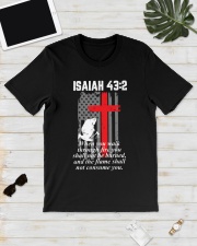 Thin Red Line Firefighter cross Bible Verse Classic T-Shirt lifestyle-mens-crewneck-front-17