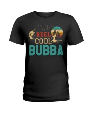 Retro Fishing Reel Cool Bubba Ladies T-Shirt tile