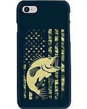 Fisherman Camouflage American flag Bass Fishing Phone Case tile