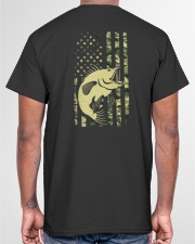 Fisherman Camouflage American flag Bass Fishing Classic T-Shirt garment-tshirt-unisex-back-04