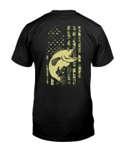 Fisherman Camouflage American flag Bass Fishing Premium Fit Mens Tee tile