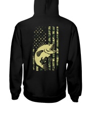 Fisherman Camouflage American flag Bass Fishing Hooded Sweatshirt tile