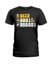 Beer Bags and Boards Cornhole Ladies T-Shirt tile