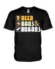 Beer Bags and Boards Cornhole V-Neck T-Shirt tile
