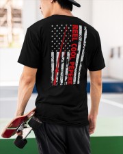 Reel Cool Pepere American Flag Fishing Fisherman Classic T-Shirt apparel-classic-tshirt-lifestyle-back-68