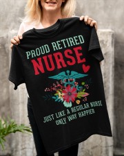 Proud retired nurse just like a regular nurse Classic T-Shirt apparel-classic-tshirt-lifestyle-front-117