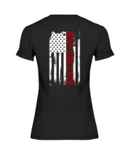 Best Dad Ever American USA flag Premium Fit Ladies Tee tile