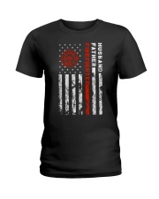 Firefighter Husband Father Fireman Fathers Day Ladies T-Shirt tile