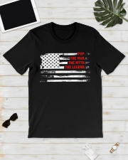 Pop The Man Myth Legend American Flag Classic T-Shirt lifestyle-mens-crewneck-front-17