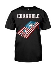 Cornhole Board Bags Outdoor Game American flag Classic T-Shirt front