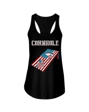 Cornhole Board Bags Outdoor Game American flag Ladies Flowy Tank tile