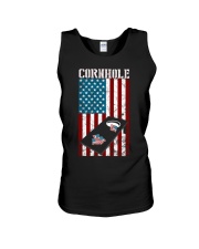 Cornhole USA American flag Funny Cornhole Unisex Tank tile