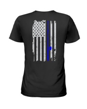 American Flag Vintage Fishing Ladies T-Shirt tile