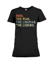 Retro PAPA The Man lineman Legend Premium Fit Ladies Tee tile