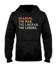 Retro Grandpa The Man lineman Legend Hooded Sweatshirt tile