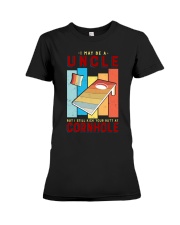 Funny Cornhole Player for Uncle Premium Fit Ladies Tee tile