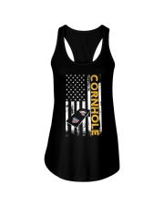 Cornhole USA American flag Ladies Flowy Tank tile