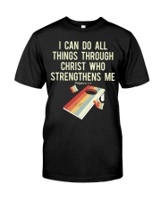 All things through christ cornhole Premium Fit Mens Tee tile